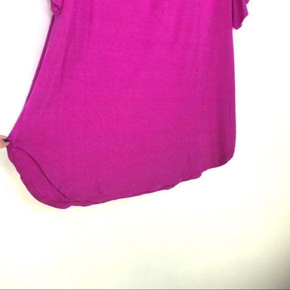 Bianca Nygard Cold Shoulder Raspberry Lace Top - Picture 6 of 8